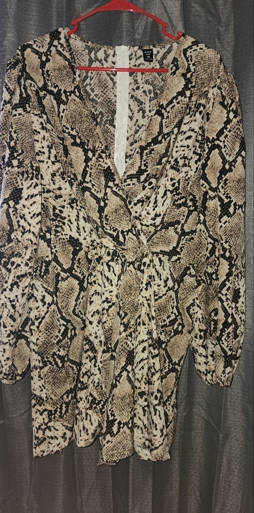 Snakeskin Print Romper